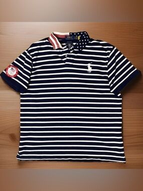 Polo Ralph Lauren United States Olympic Team Polo Shirt Mens XL Blue Tokyo 2020